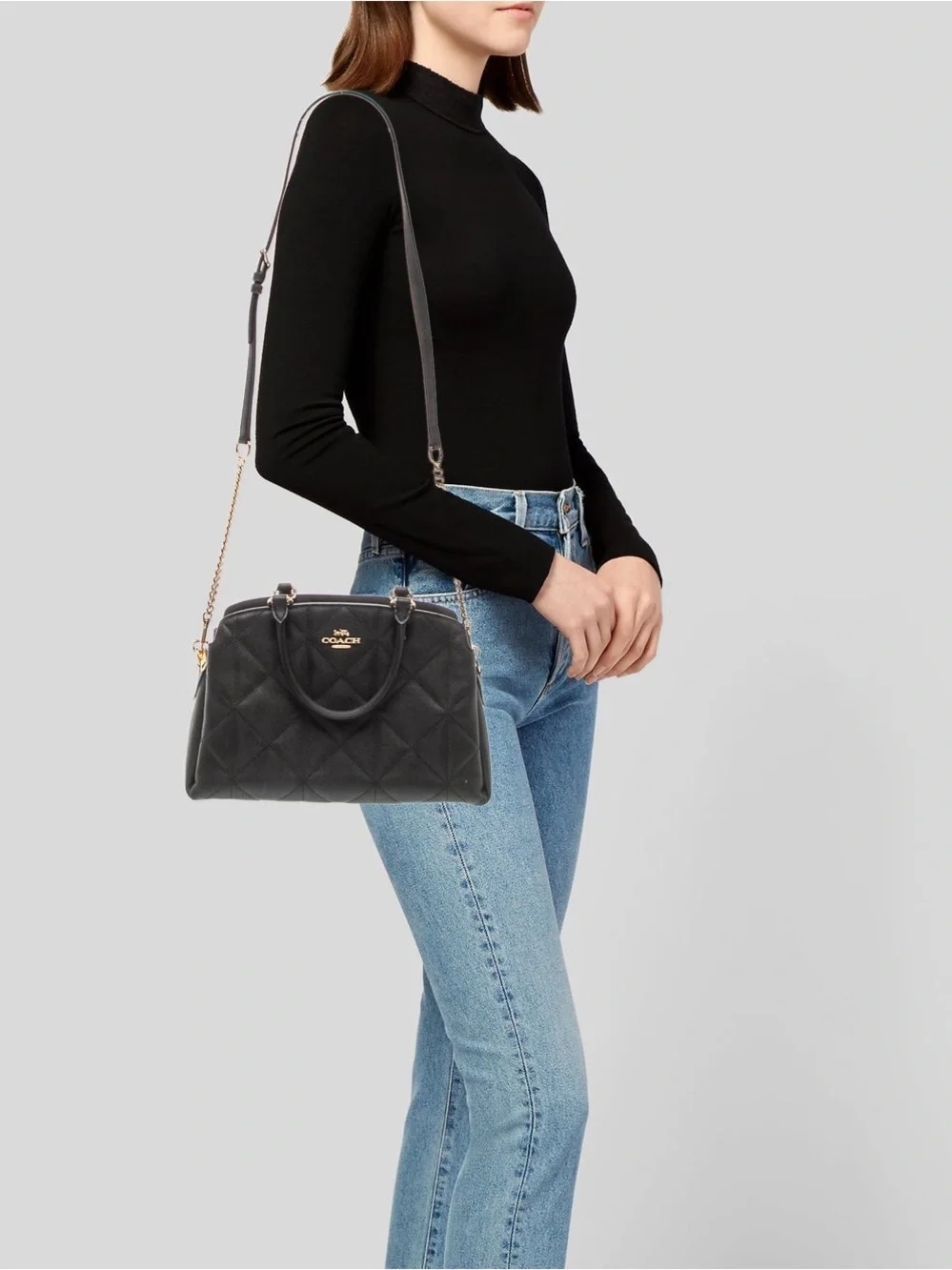 COACH Lillie Carryall Satchel With Quilting 91172